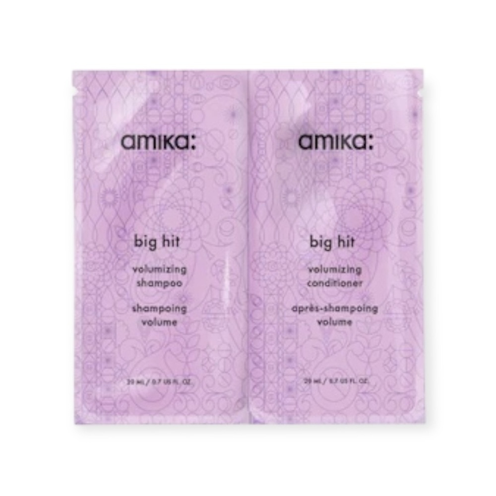 Amika Big Hit Volumizing Shampoo & Conditioner Sample 29 ml x 2 | New